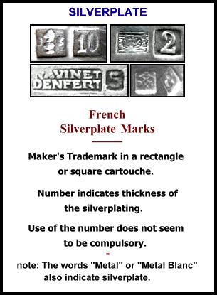 Illustrated French Silverplate Marks
