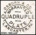 Osborn & Co., Lancaster PA, warranted quadruple plate
