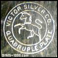 Victor Silver Co., quadruple plate, horse, unicorn